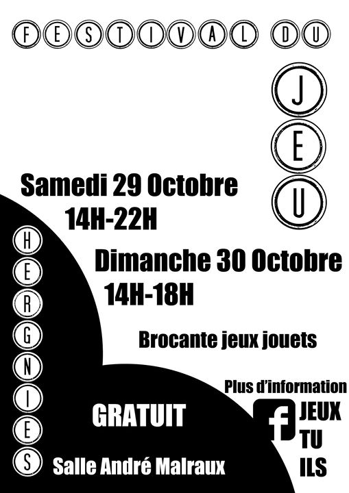 Affiche de Festi'Jeux à Hergnies